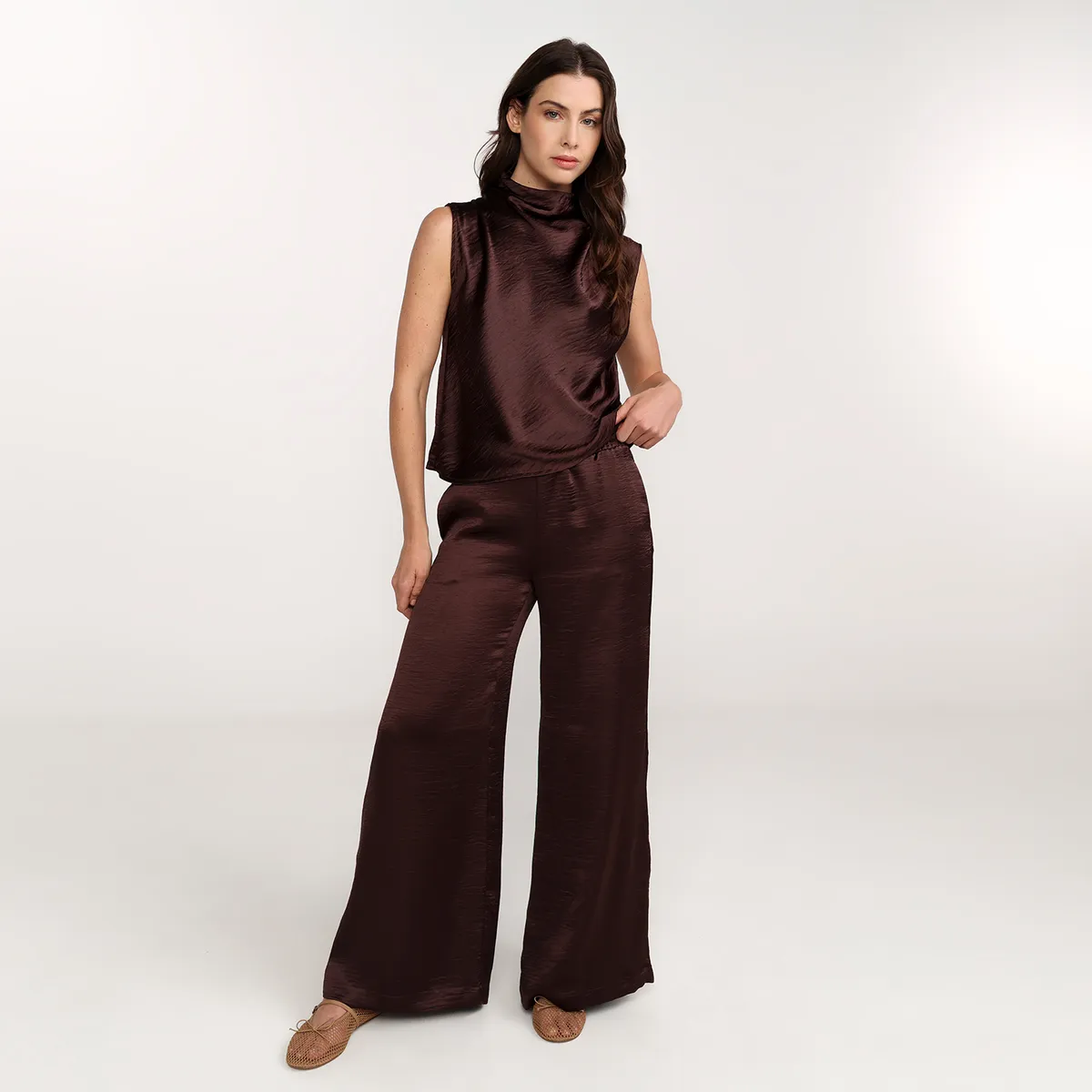 UNIVERSITY CLUB - Pantalón Recto Mujer Tiro alto University Club