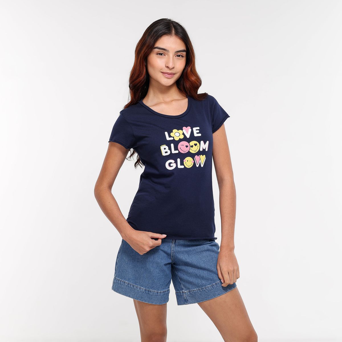 ELV - Top para Niña con EstampadoPrint Manga corta de Algodón ELV