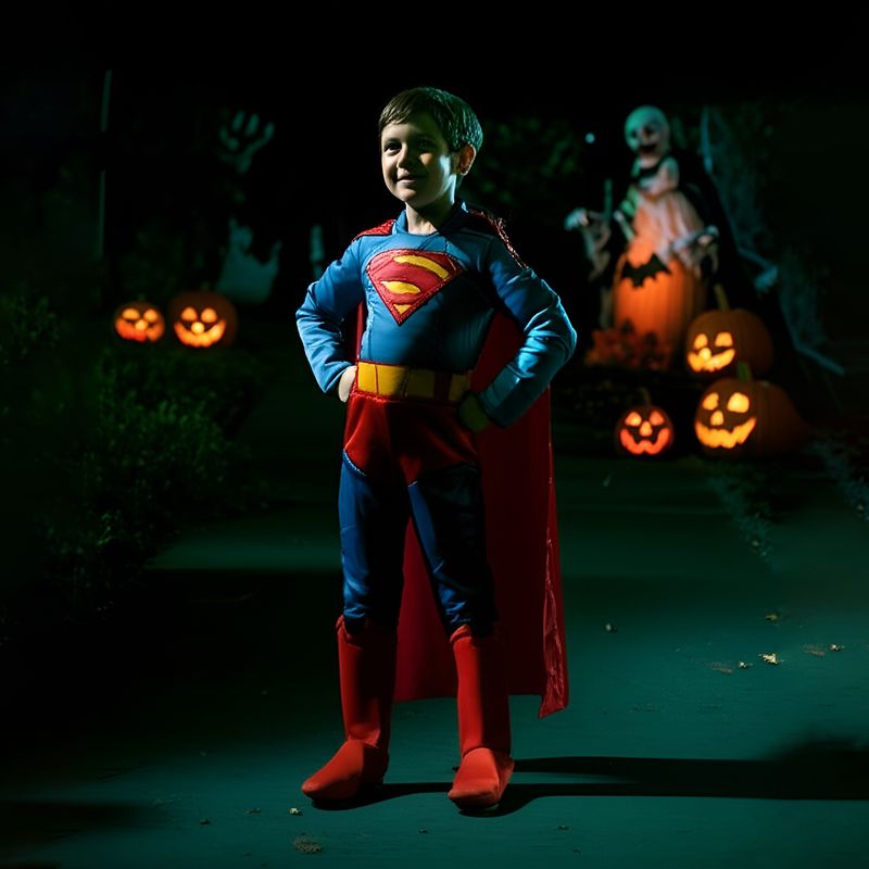 WARNER BROS - Disfraz para niño Superman superhéroe DC fantasía