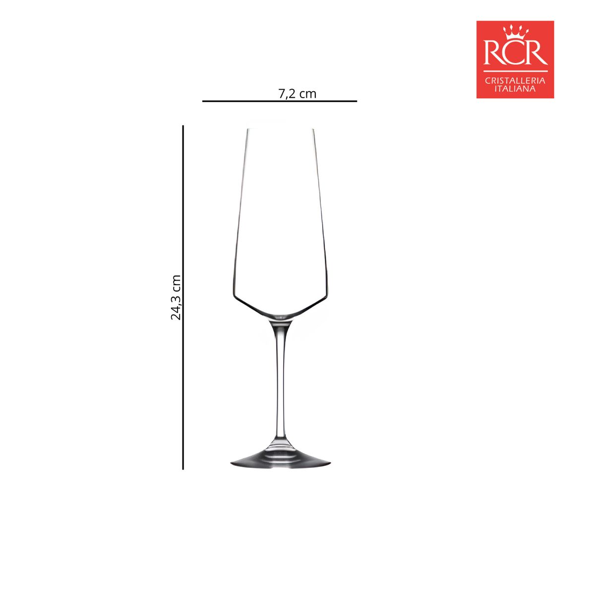 RCR - Copa de cristal RCR: para champaña 2 piezas