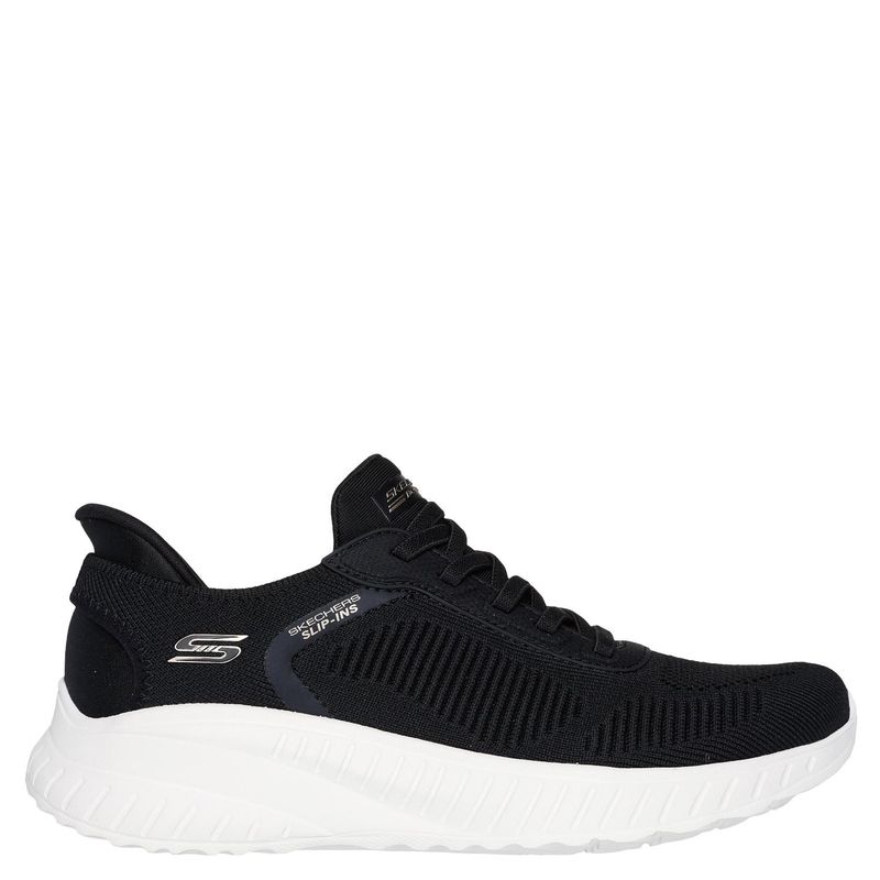 SKECHERS - Tenis Skechers Slip Ins Moda Bobs Squad Chaos Current Mujer Negros