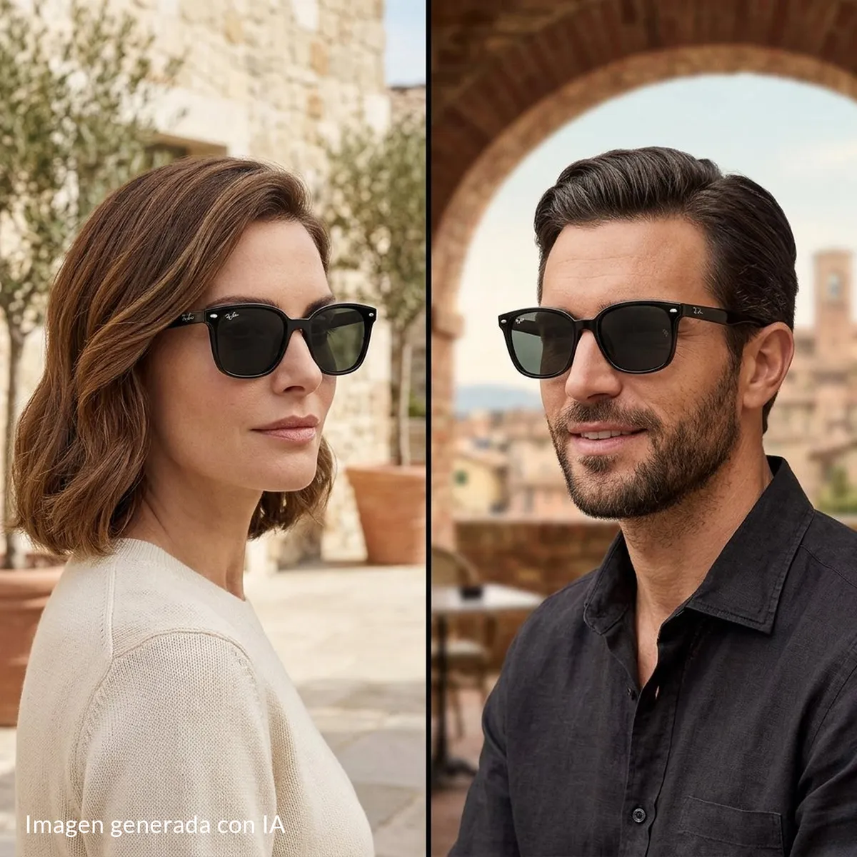 RAY-BAN - Gafas de Sol Rectangulares Unisex Negro Ray Ban