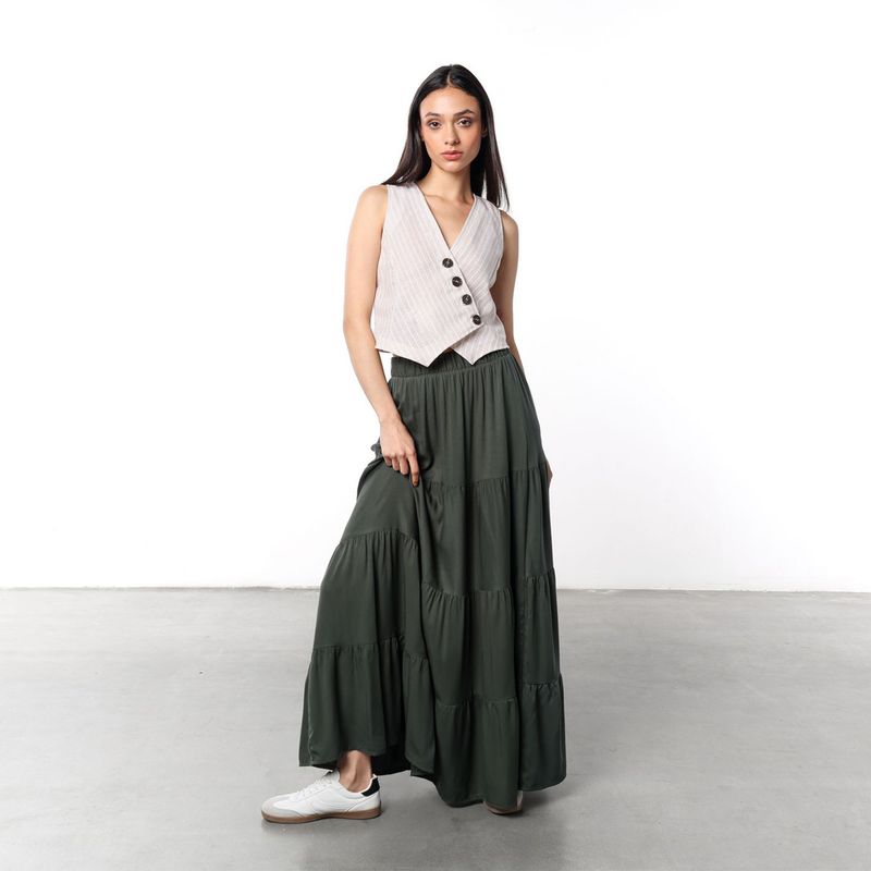 DENIMLAB - Falda Maxi Mujer con Estampado Denimlab