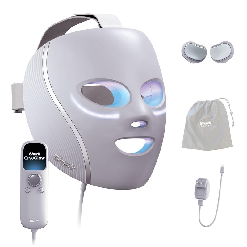 SHARK - Máscara facial refrescante Shark CryoGlow con luz LED FW312LAA