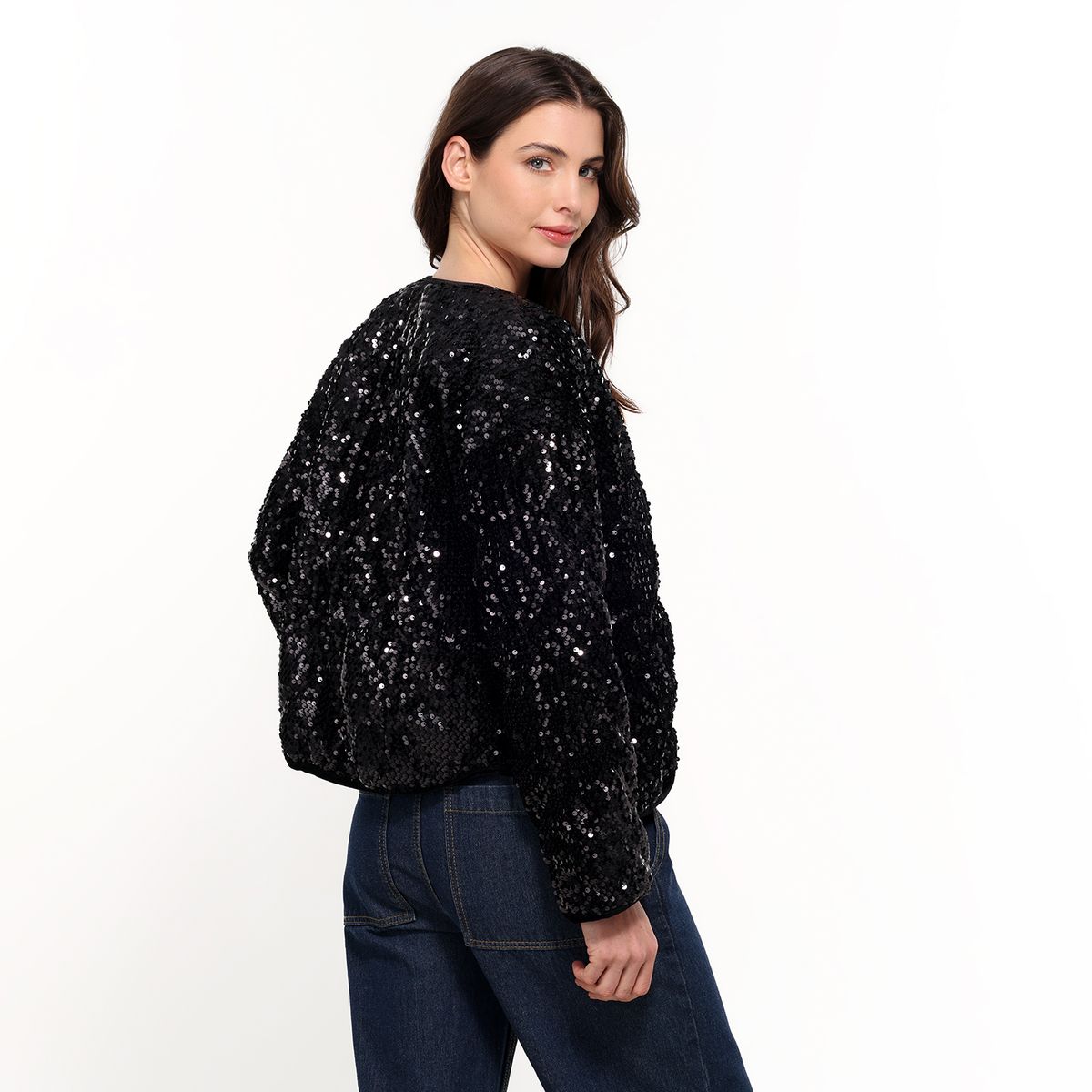 BASEMENT - Chaqueta Mujer con Lentejuelas Basement