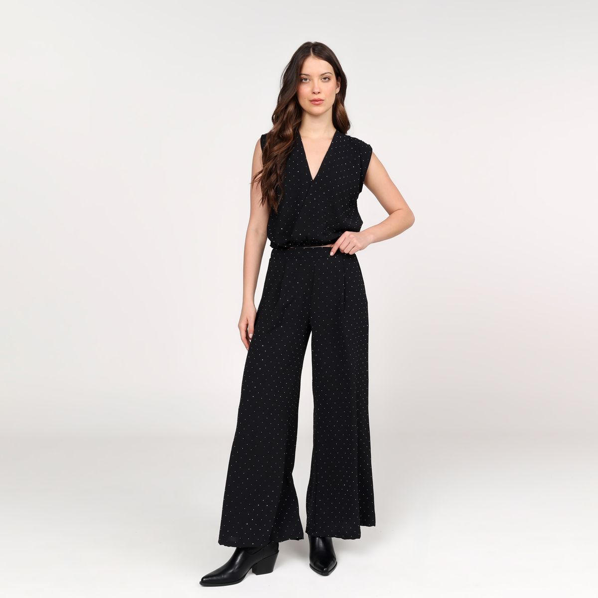 BASEMENT - Pantalón Recto Mujer Tiro alto Basement