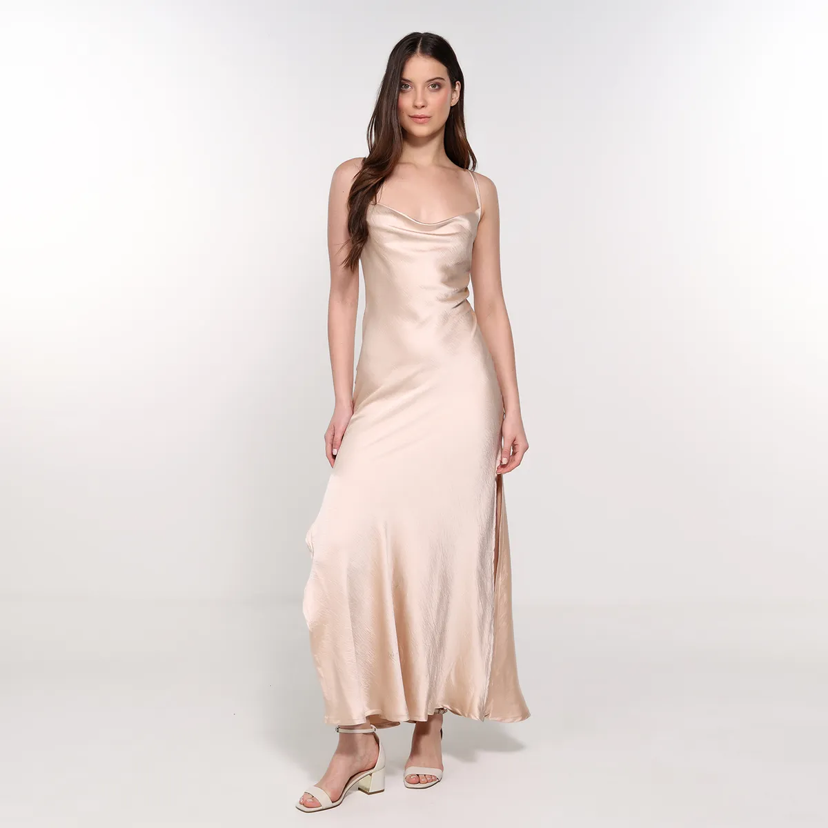 BASEMENT - Vestido Mujer Largo Casual Basement