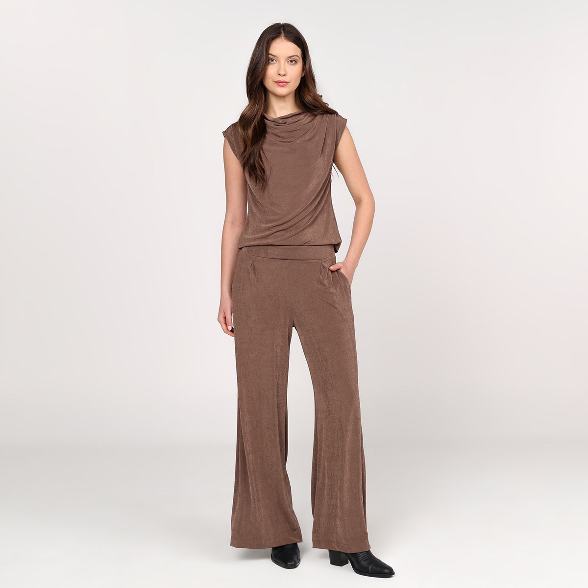 BASEMENT - Pantalón Palazzo Mujer Tiro alto Basement