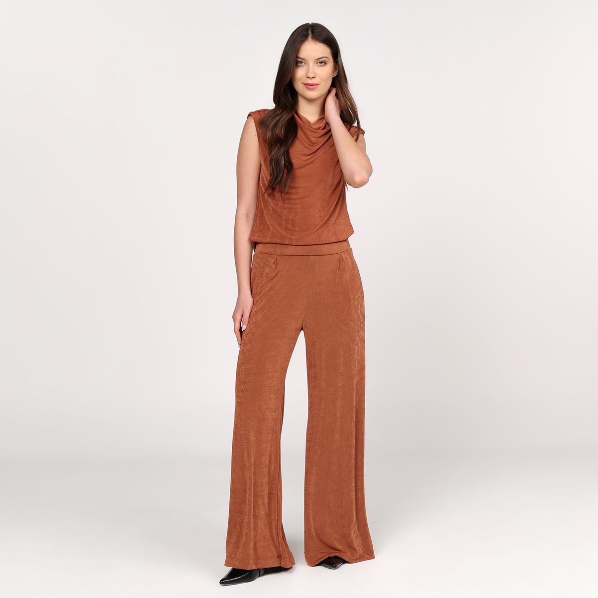 BASEMENT - Pantalón Palazzo Mujer Tiro alto Basement