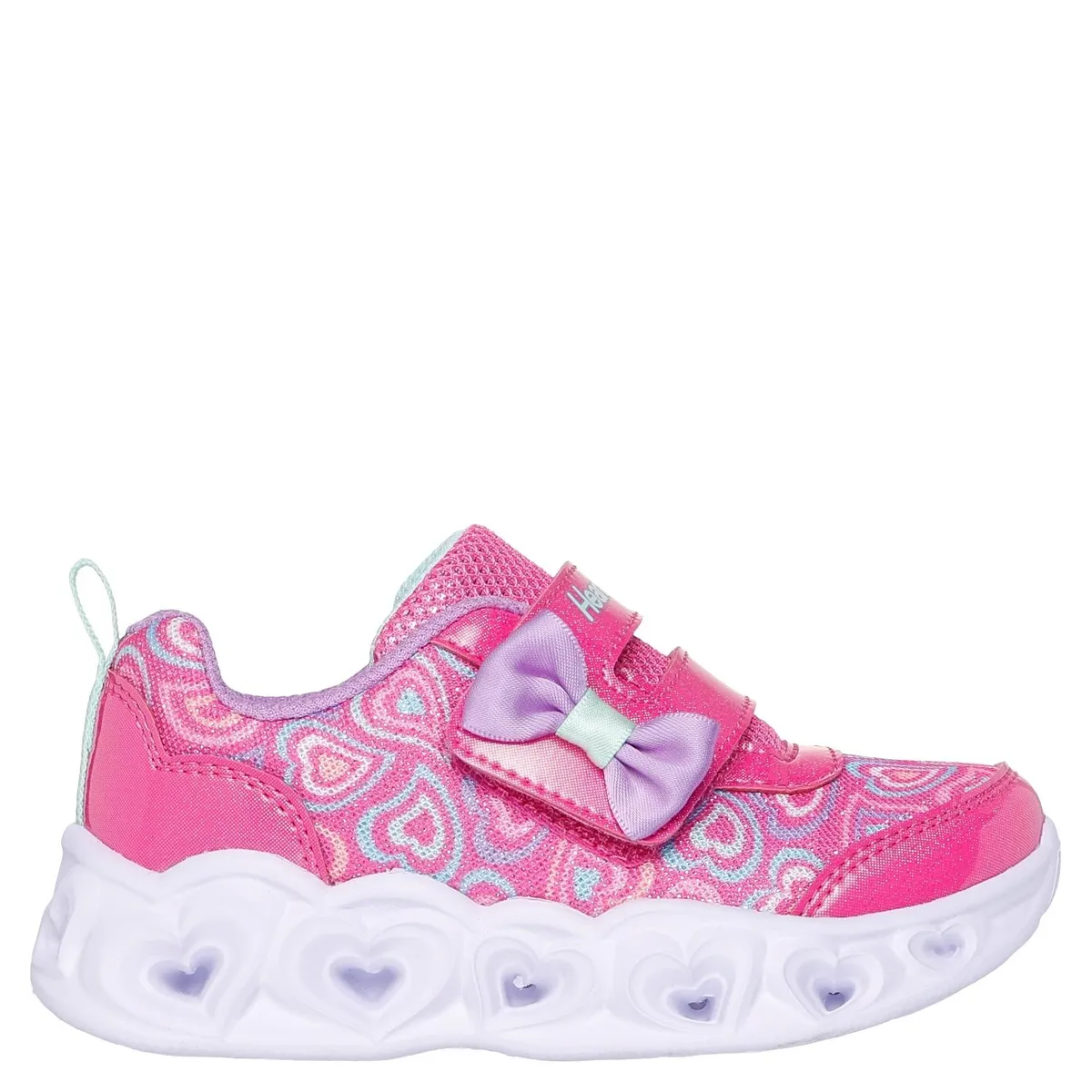 SKECHERS - Tenis con luces Skechers Heart Lights Niña con Velcro