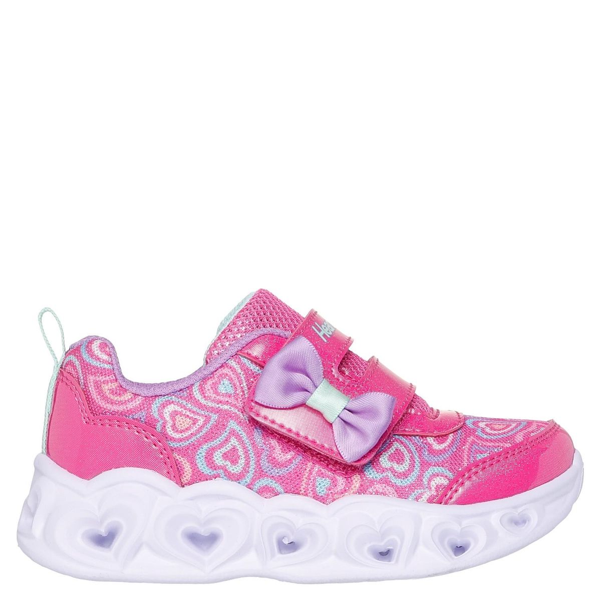 SKECHERS - Tenis con luces Skechers Heart Lights Niña con Velcro