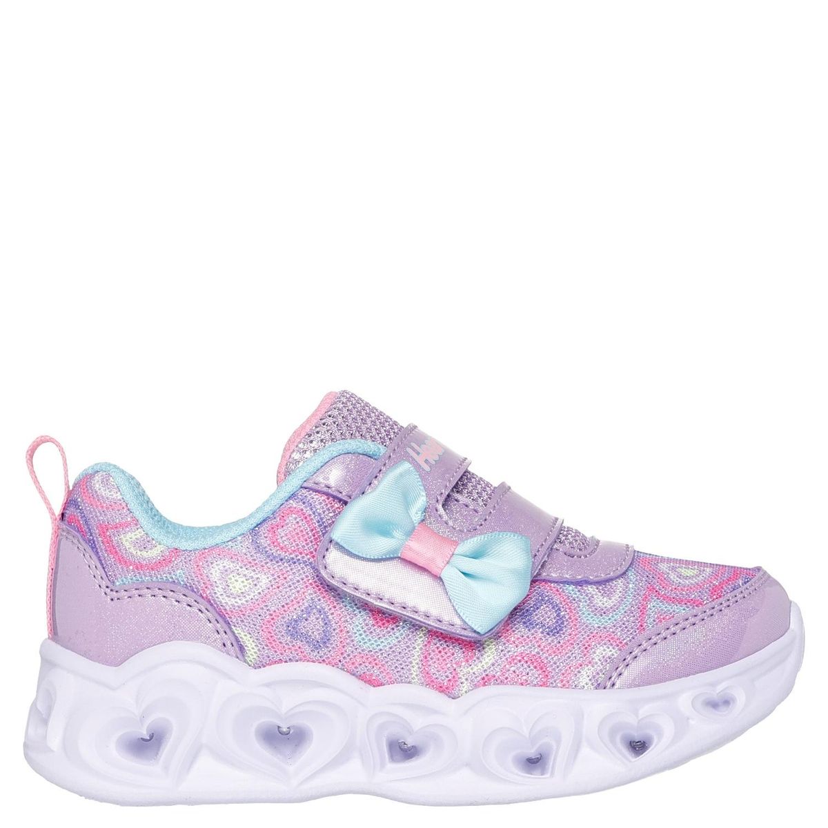 SKECHERS - Tenis con luces Skechers Heart Lights Niña con Velcro