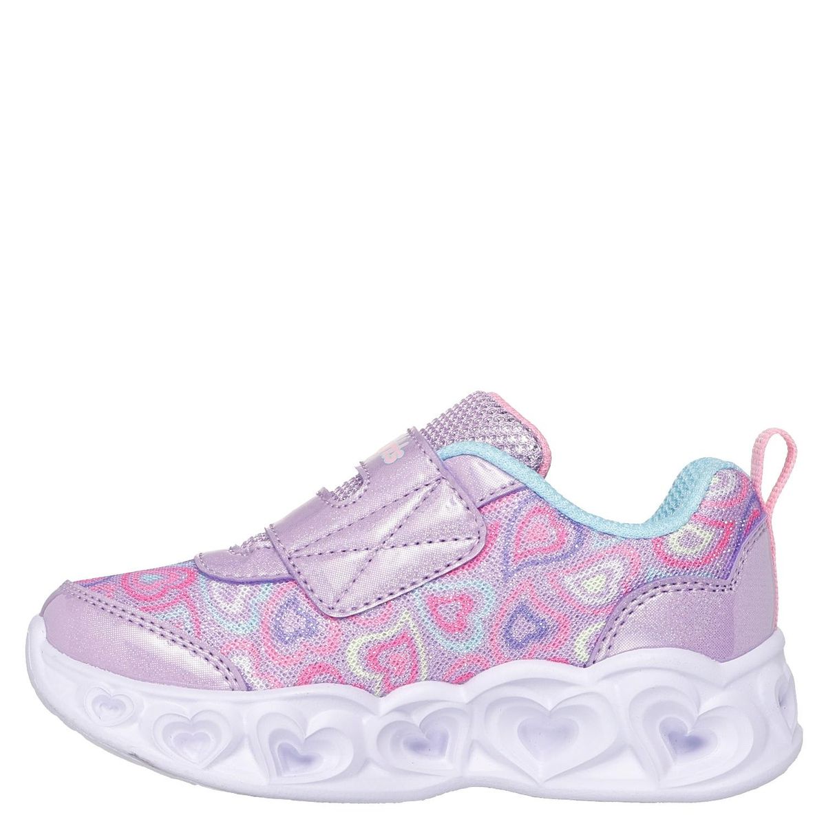 SKECHERS - Tenis con luces Skechers Heart Lights Niña con Velcro