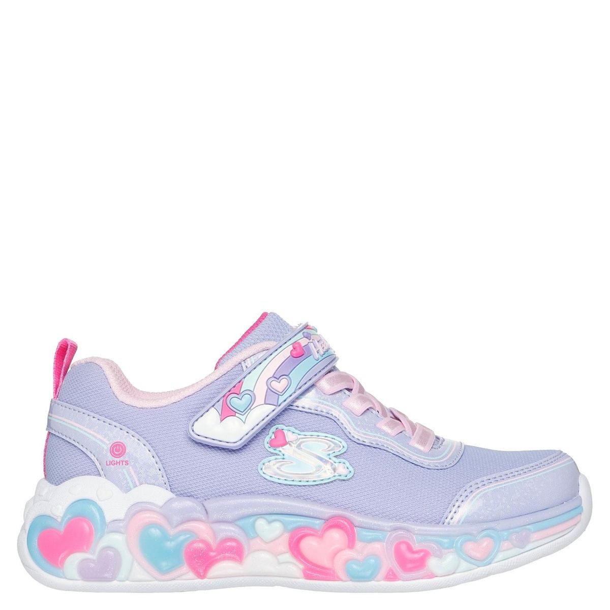 SKECHERS - Tenis moda Skechers Heart Lights Niña con Velcro