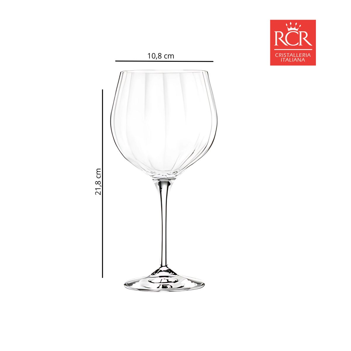 RCR - Copa de cristal RCR: para ginebra 2 piezas