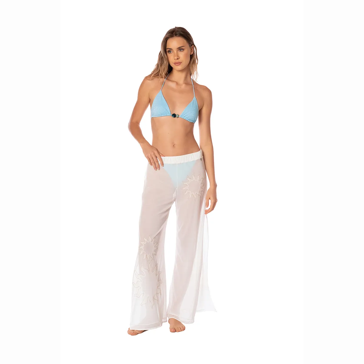 KIBYS - Salida de baño pantalón con bordado CRETA KIBYS