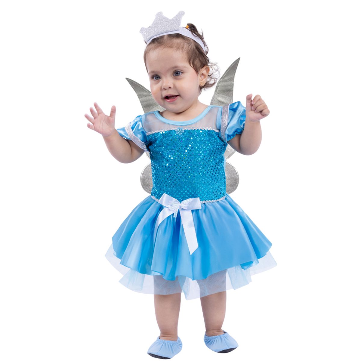 FANTASTIC NIGHT - Disfraz para Bebé niña Hada Celeste Fantasía