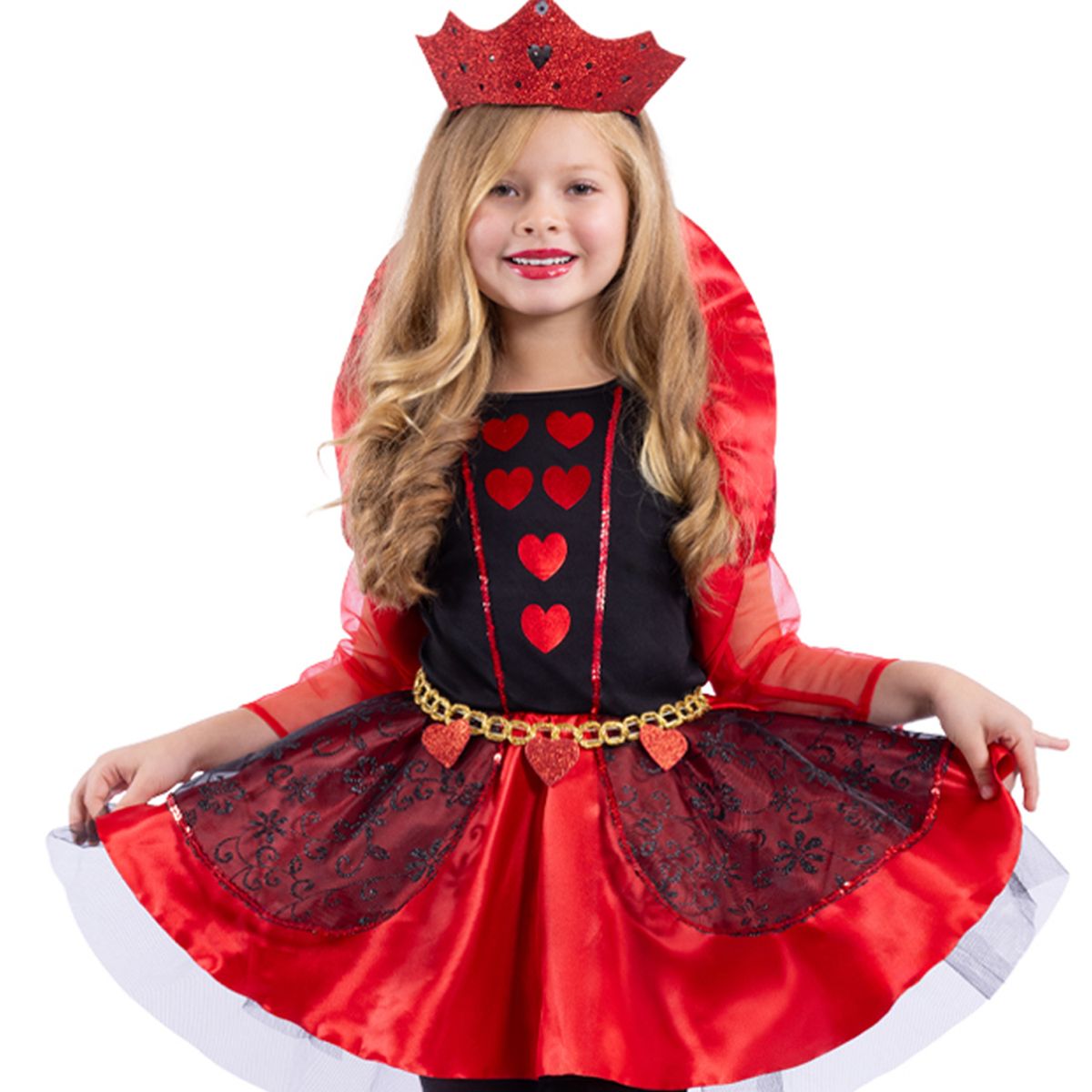 FANTASTIC NIGHT - Disfraz para niña Reina Roja fantasía