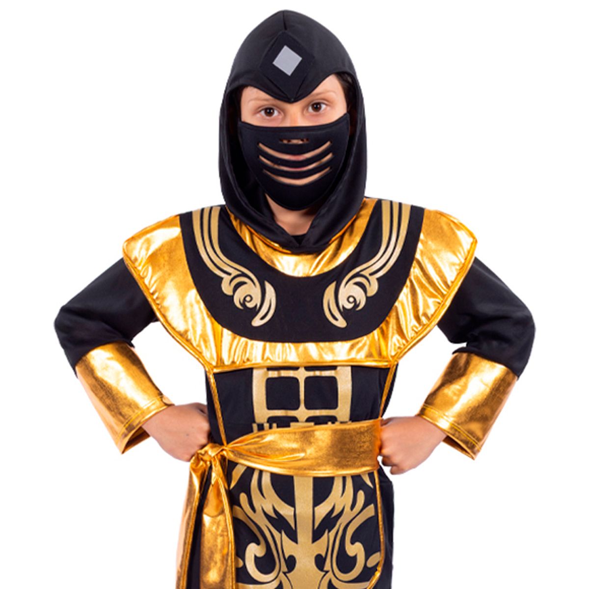 FANTASTIC NIGHT - Disfraz para niño ninja dorado fantasía anime