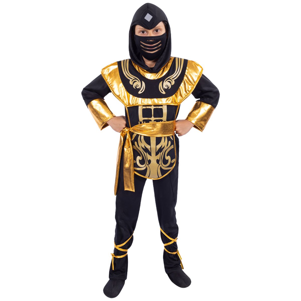 FANTASTIC NIGHT - Disfraz para niño ninja dorado fantasía anime