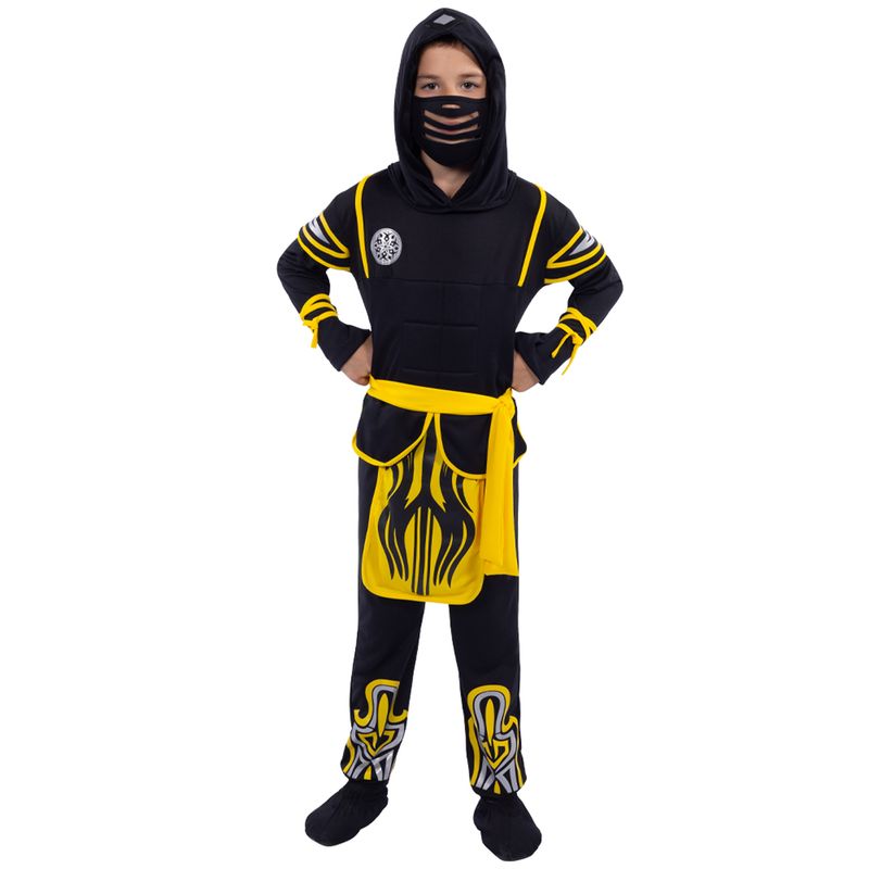 FANTASTIC NIGHT - Disfraz para niño ninja dorado amarillo anime