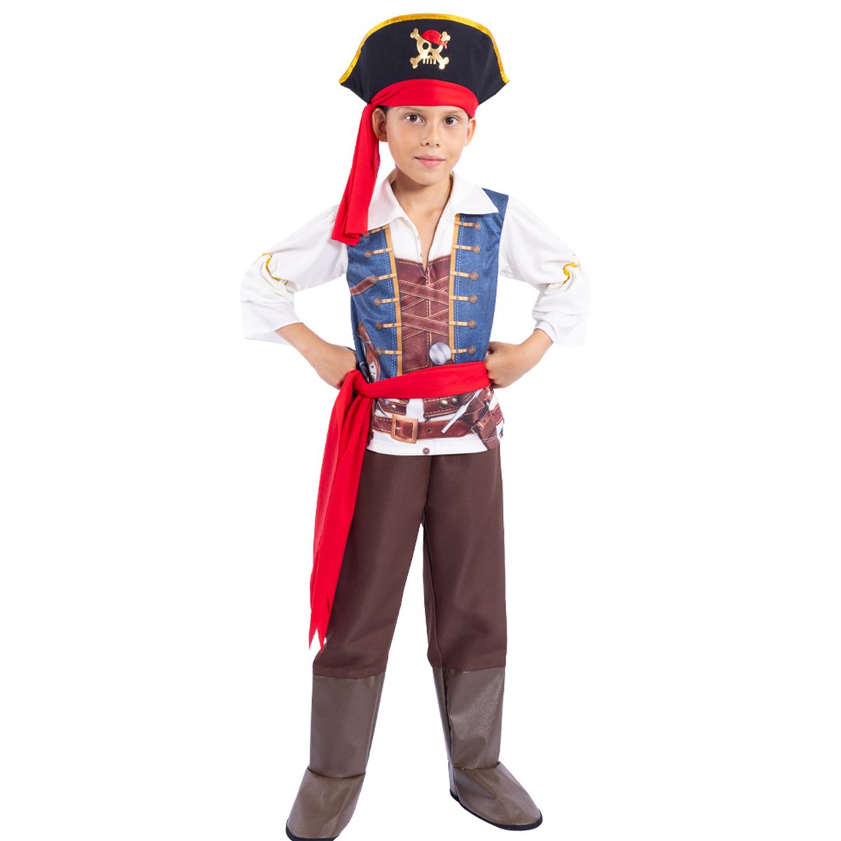 FANTASTIC NIGHT - Disfraz para niño capitán pirata fantasía