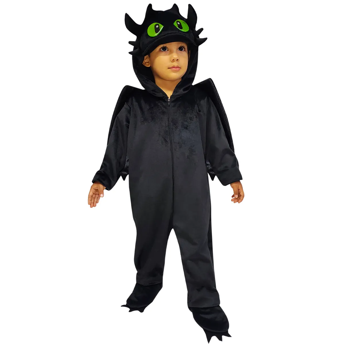 FANTASTIC NIGHT - Disfraz para niño dragón negro fantasía