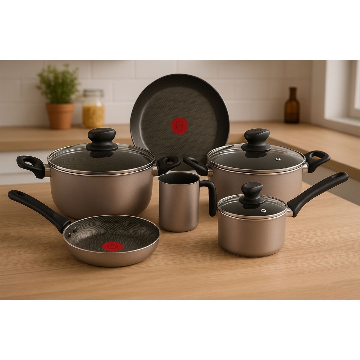 IMUSA - Juego de ollas Imusa: Talent Bateria Antiadherente 9 piezas