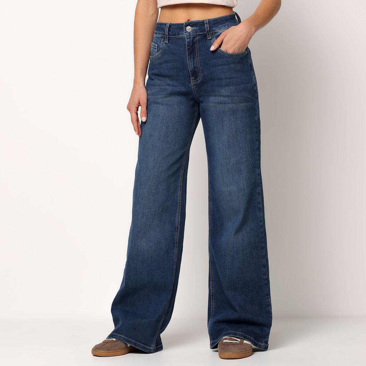SYBILLA - Jean Wide leg Mujer Tiro alto Sybilla