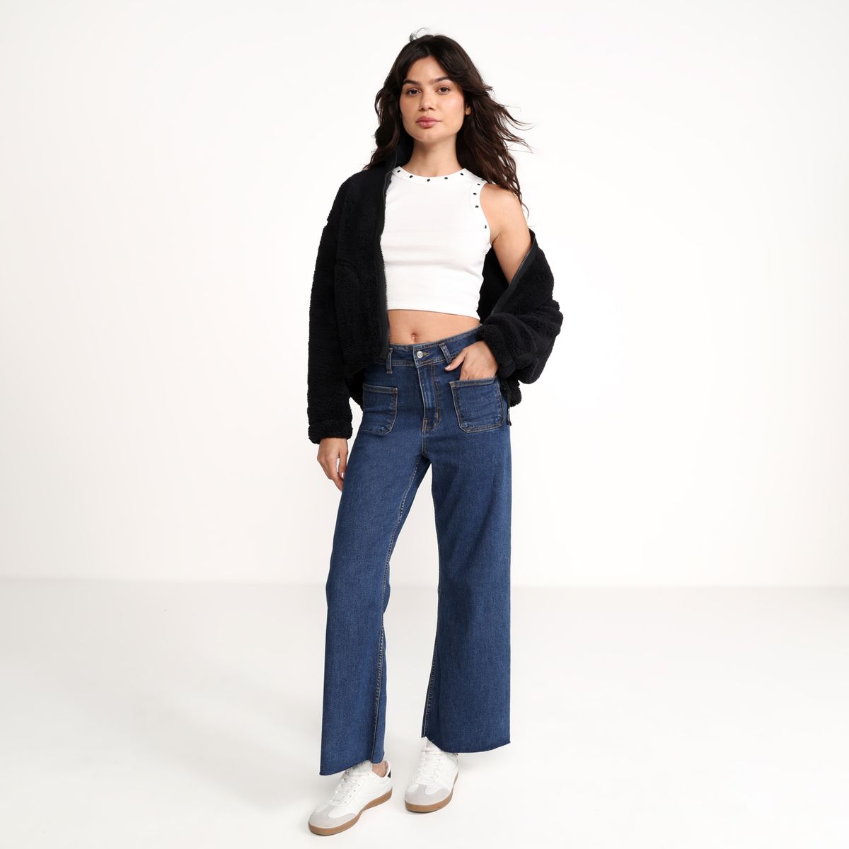 SYBILLA - Jean Culotte Mujer Tiro alto Sybilla