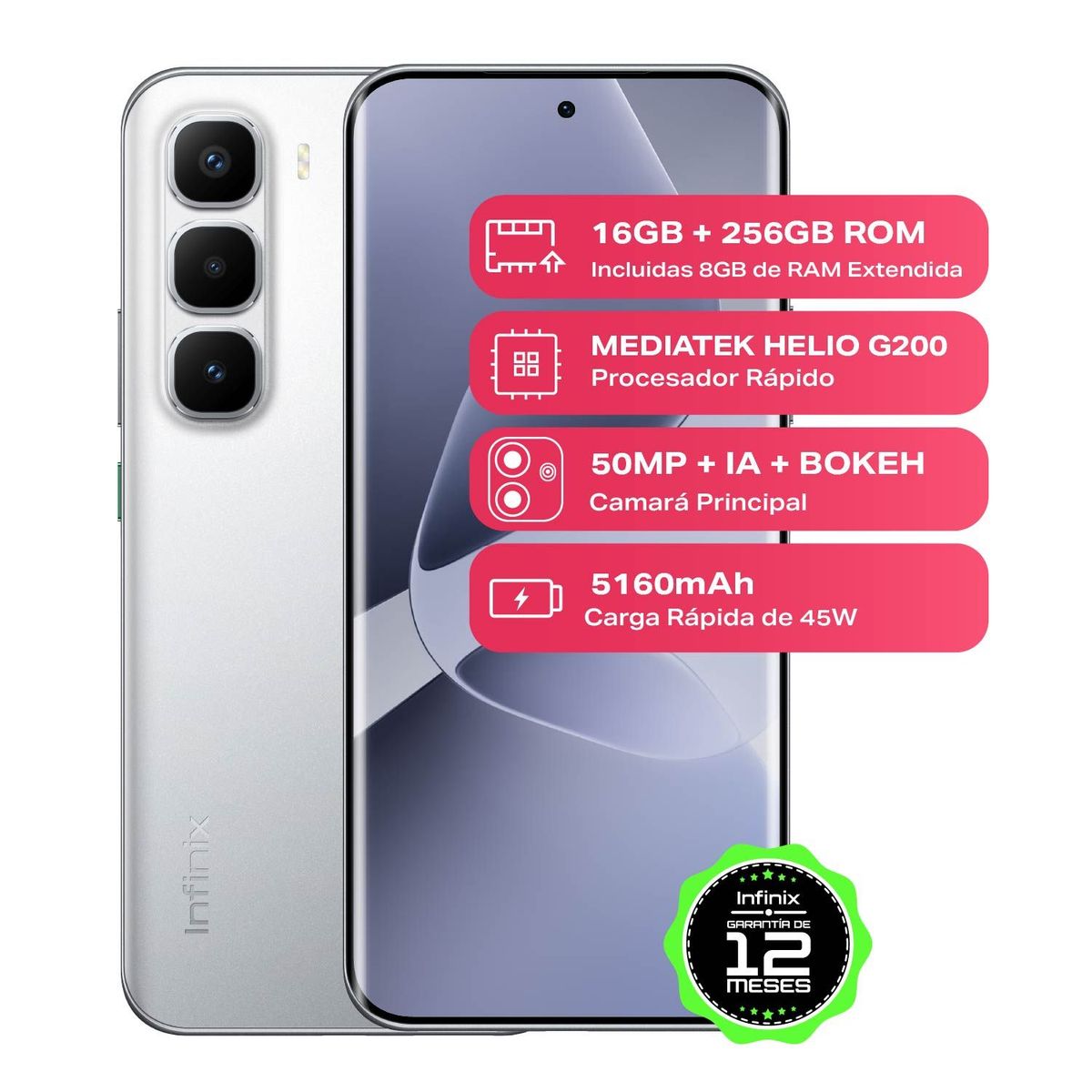 INFINIX - Celular HOT 60 PRO+ |4G |256 GB |8GB RAM