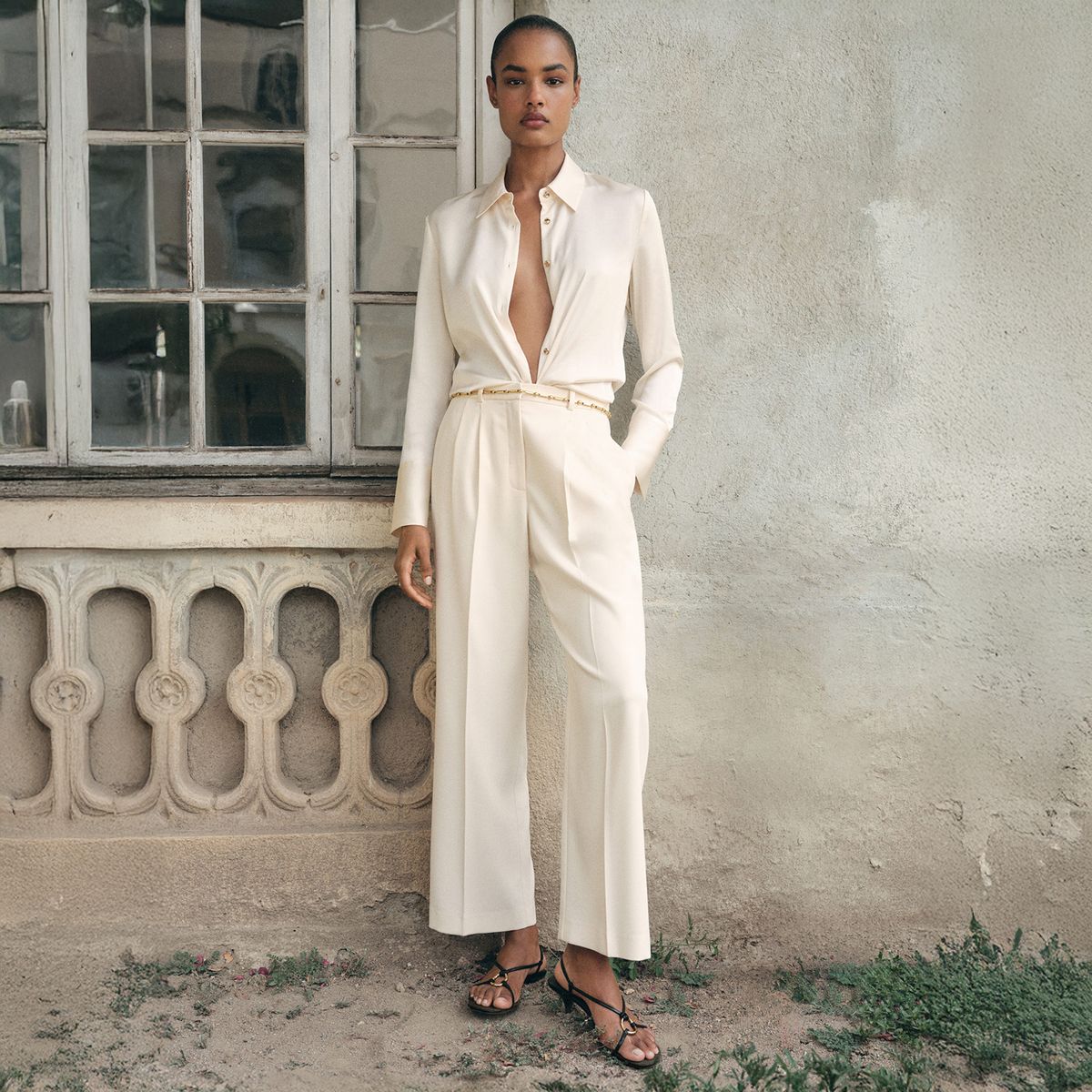 MANGO - Camisa Mujer Manga larga de Algodón MANGO