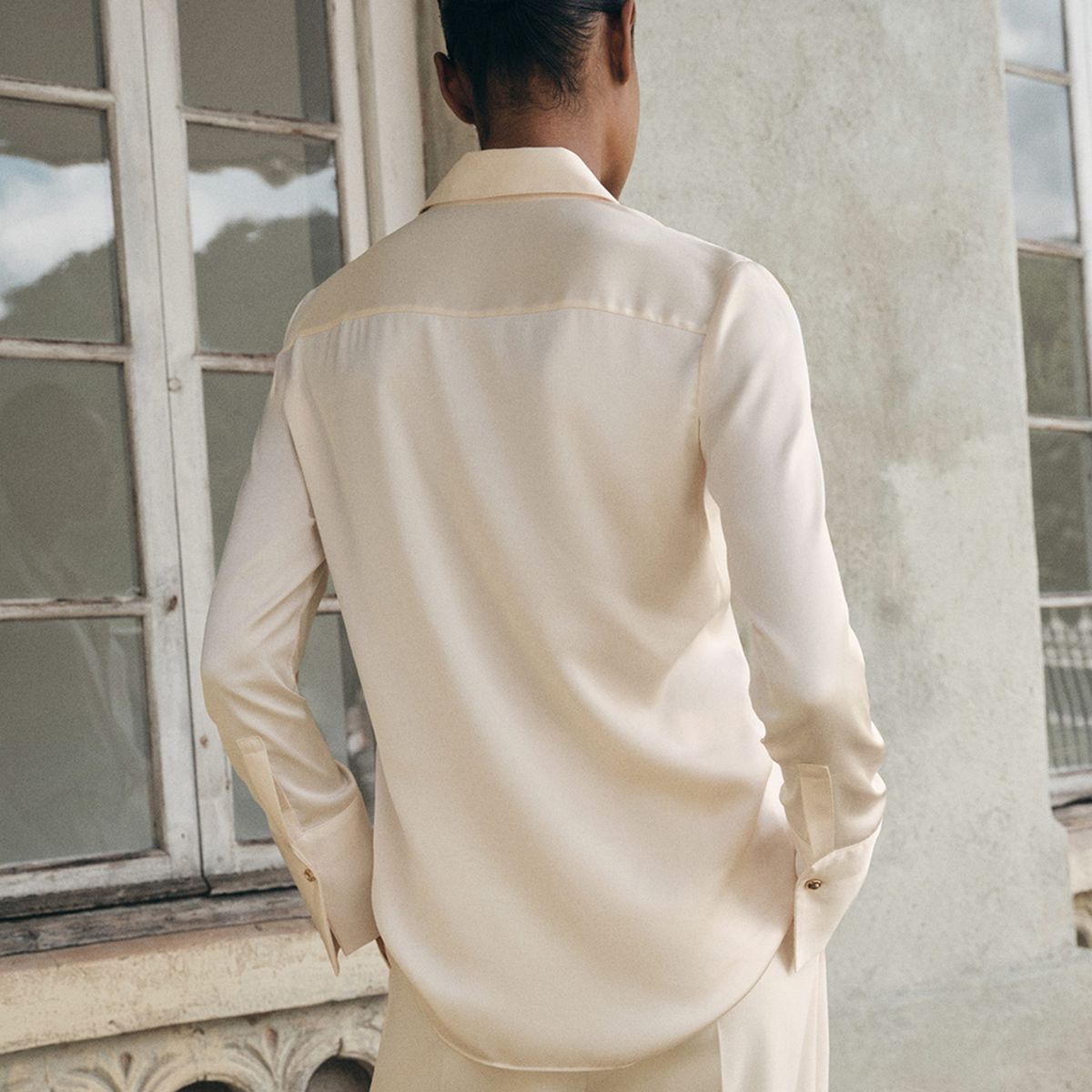 MANGO - Camisa Mujer Manga larga de Algodón MANGO