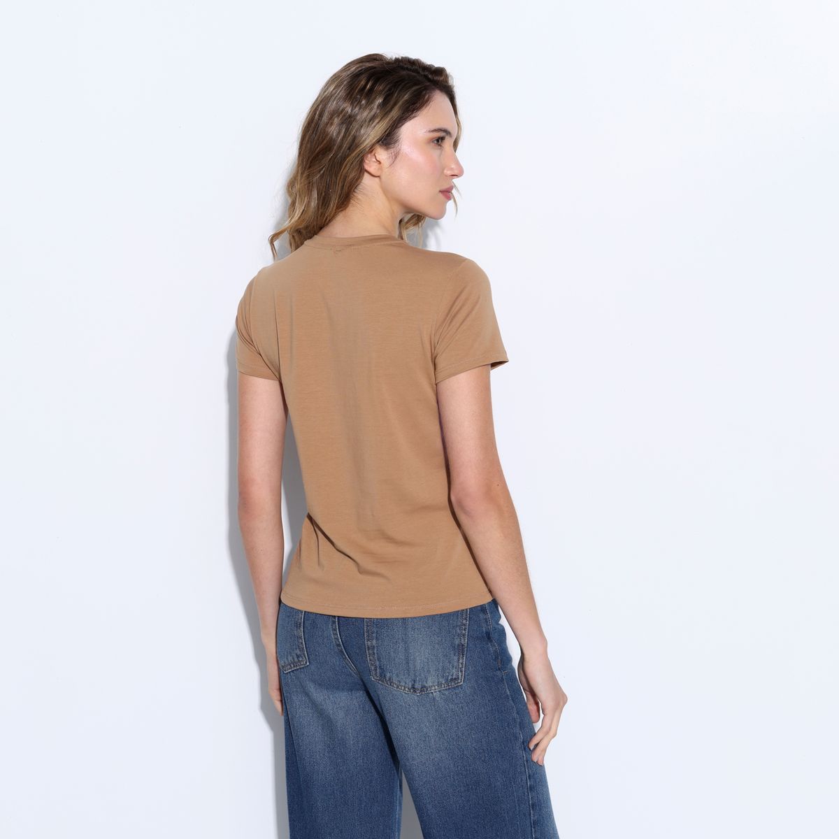 MOSSIMO - Camiseta Mujer con Estampado Manga corta de Algodón Mossimo