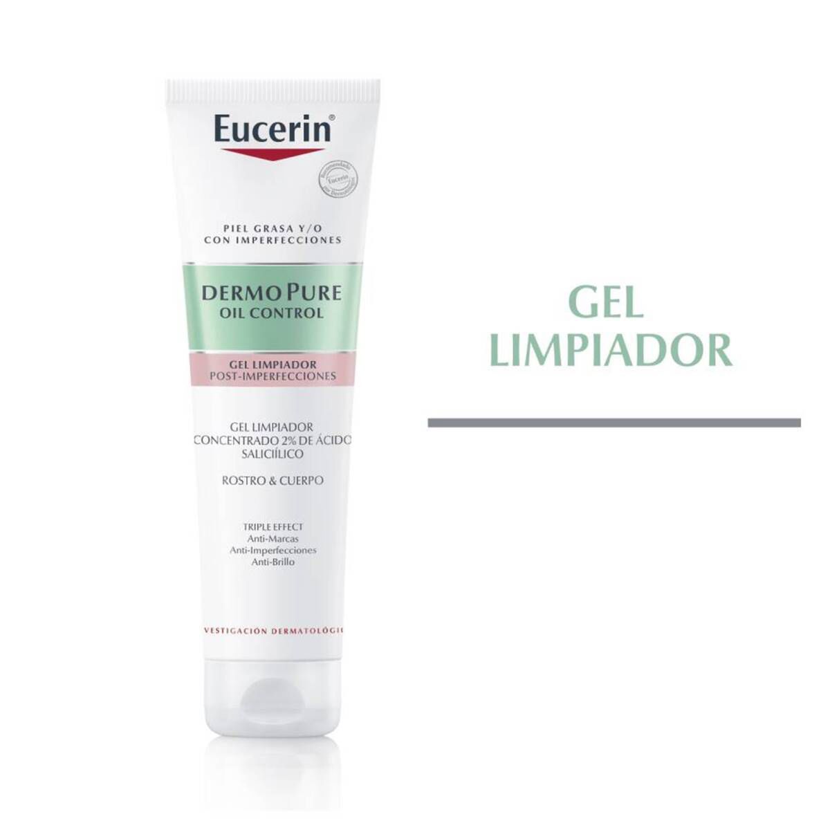 EUCERIN - Limpiador Dermopure Oil Control Triple Effect Eucerin Para Piel Mixta 150 ml