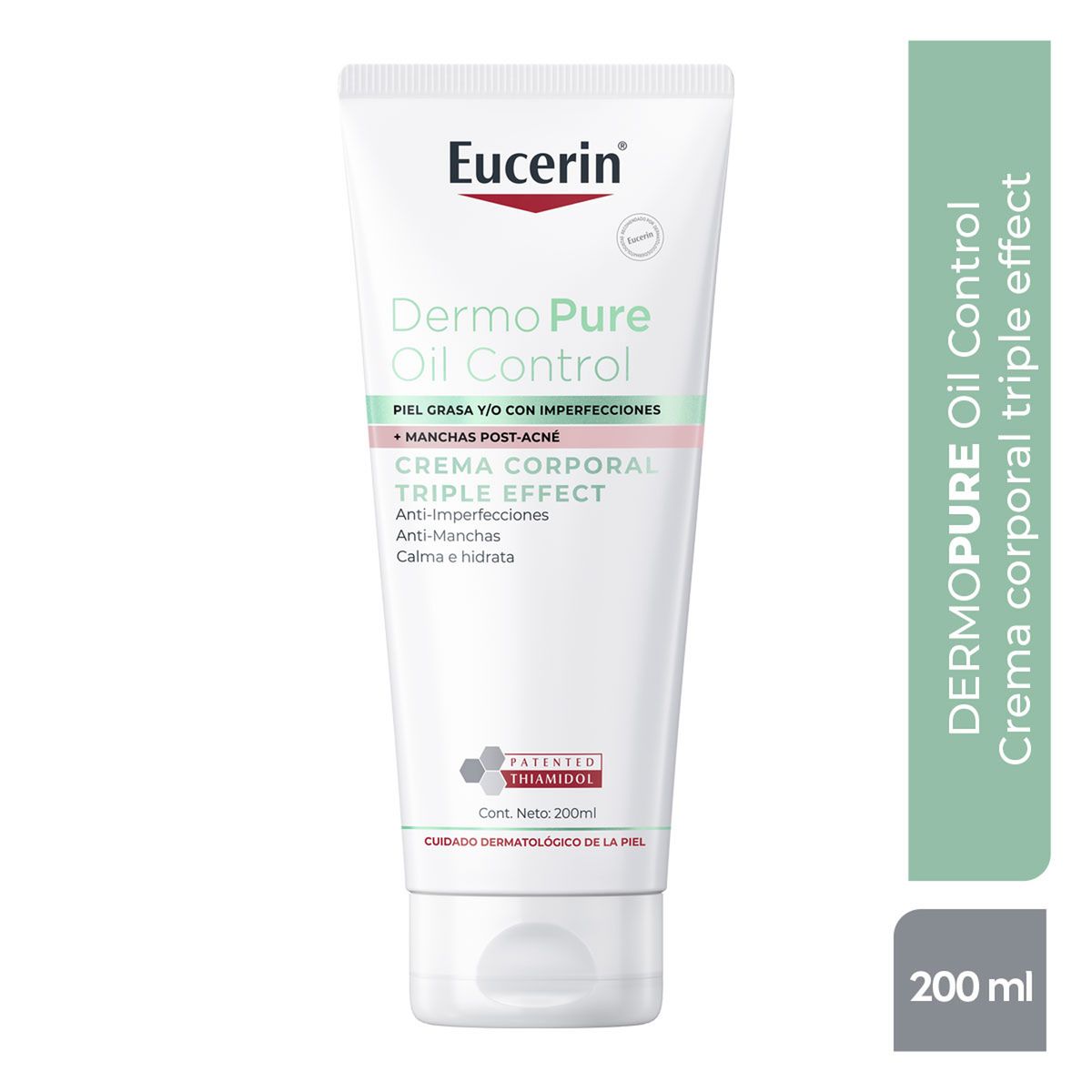 EUCERIN - Hidratante corporal Dermopure Triple Effect Crema Corporal Eucerin Para Piel Grasa 200 ml