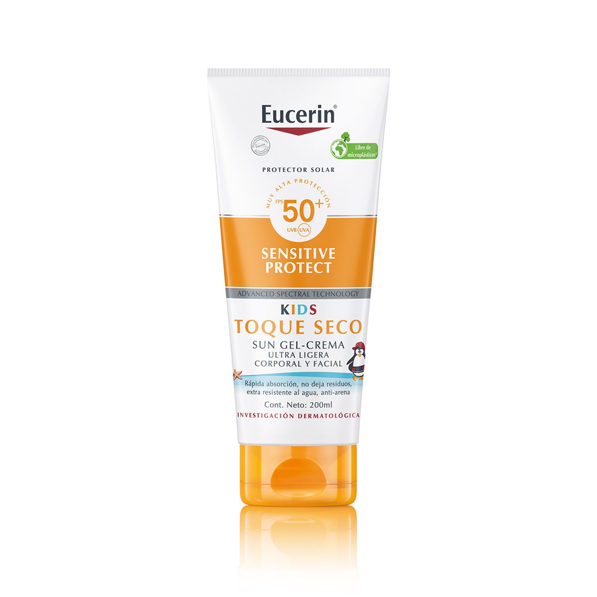 EUCERIN - Protector Solar Sun Kids Toque Seco Gel Crema Eucerin 200 ml