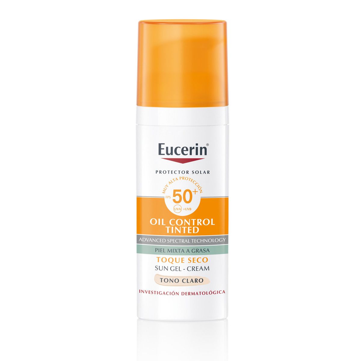 EUCERIN - Protector Solar Facial Sun Toque Seco Color Claro Fps 50+ Eucerin 50 ml