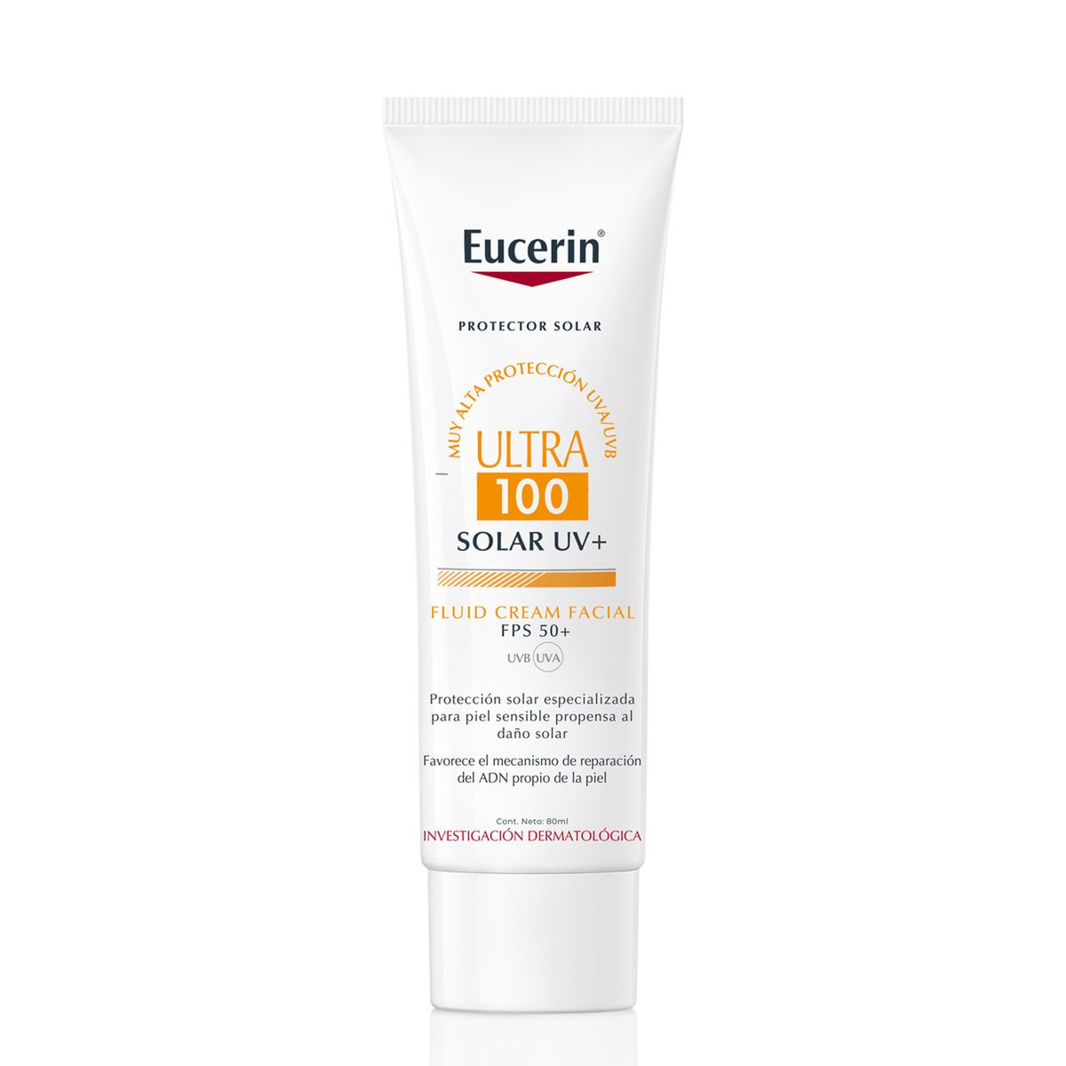 EUCERIN - Protector Solar Ultra 100 Fluid - Cream Facial Fps 50+ Eucerin 80 ml
