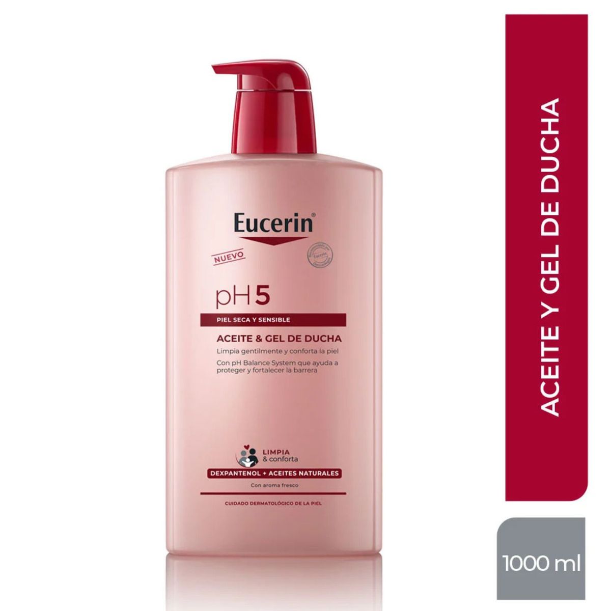 EUCERIN - Gel de ducha pH5 Aceite y Gel de Ducha Eucerin Para Todo tipo de piel 1000 ml