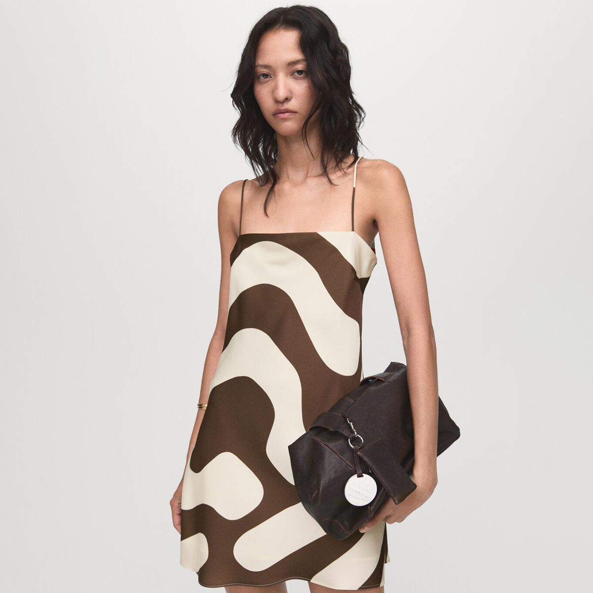 MANGO - Vestido Mujer Corto Casual con Estampado MANGO