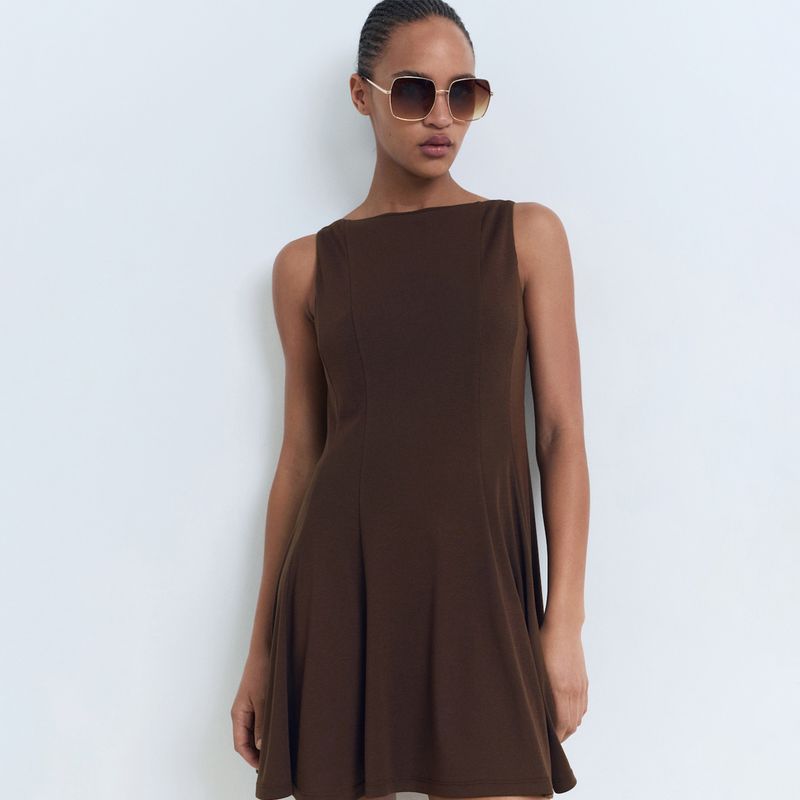 MANGO - Vestido Mujer Corto Casual de Algodón MANGO