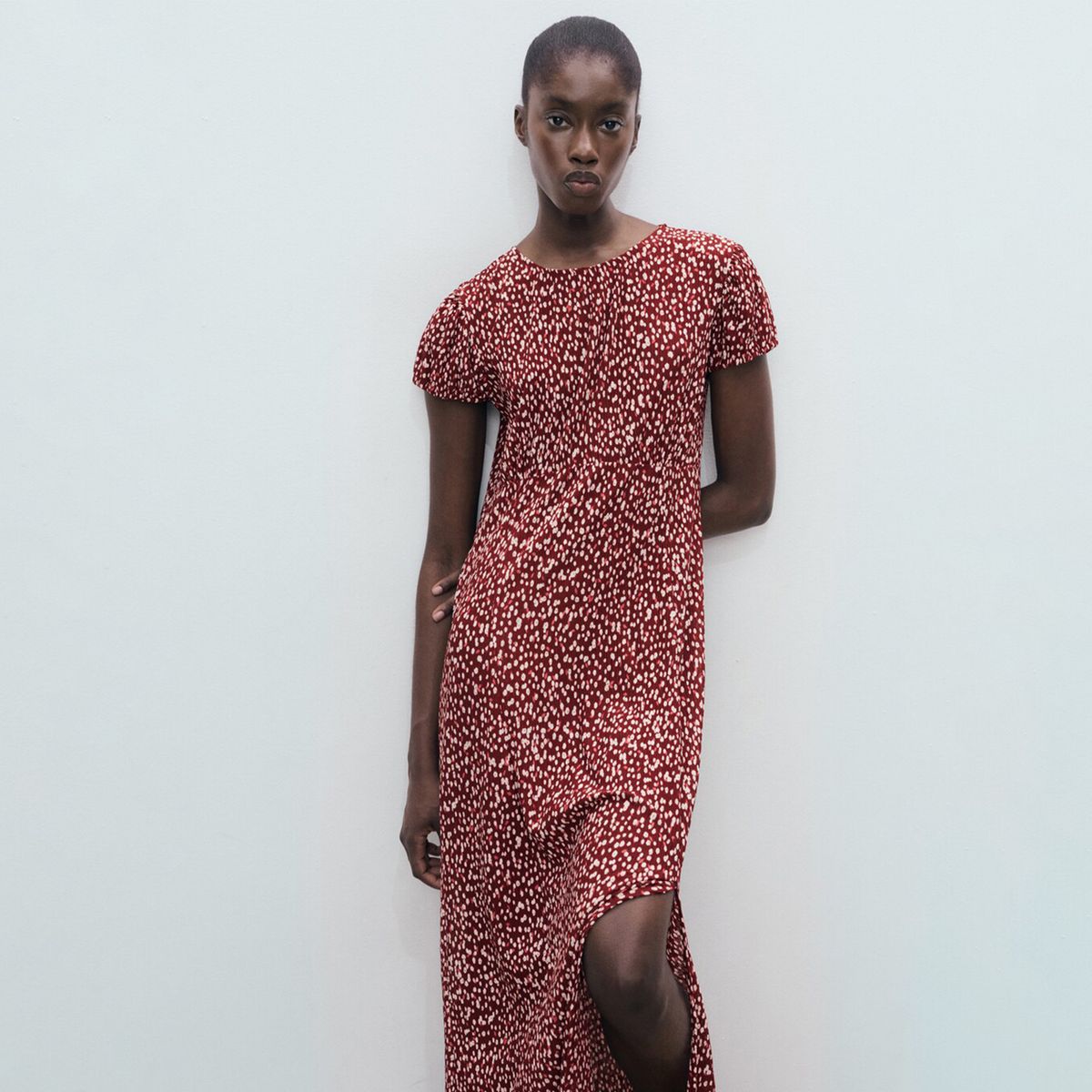 MANGO - Vestido Mujer Medio Casual con Estampado MANGO