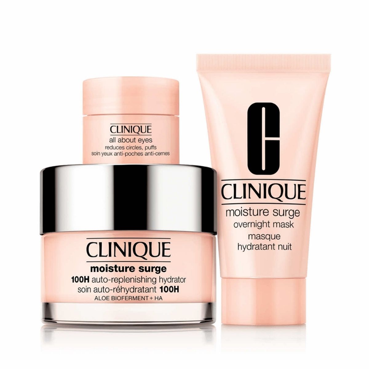 CLINIQUE - Set Hidratante facial Moisture Surge For All-Over Dewy Hydration Clinique Incluye 3 Productos