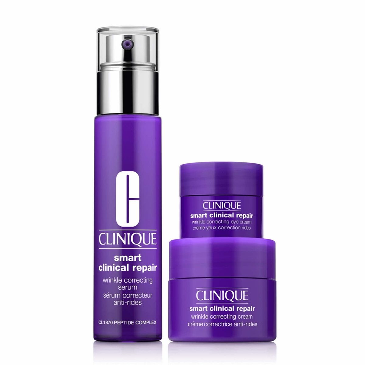 CLINIQUE - Set Tratamiento antiedad Smart Clinical Repair Feel Smoother and Look Younger Clinique Incluye 3 Productos 