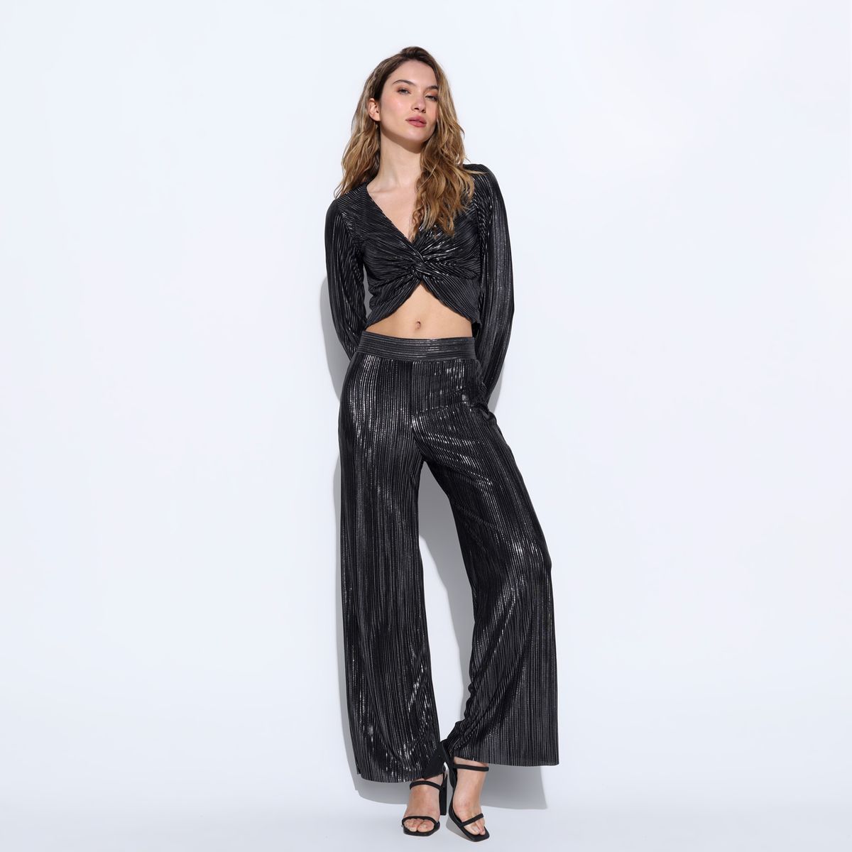 MOSSIMO - Pantalón Wide leg Mujer Tiro alto Mossimo