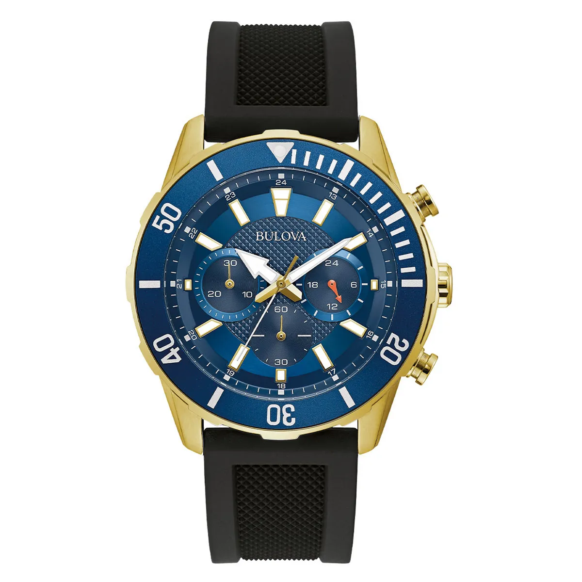 BULOVA - Reloj Bulova Hombre Classics. Reloj Silicona Negro 98A244