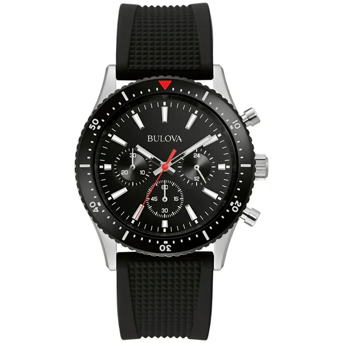 BULOVA - Reloj Bulova Hombre Classics. Reloj Silicona Negro 98A267