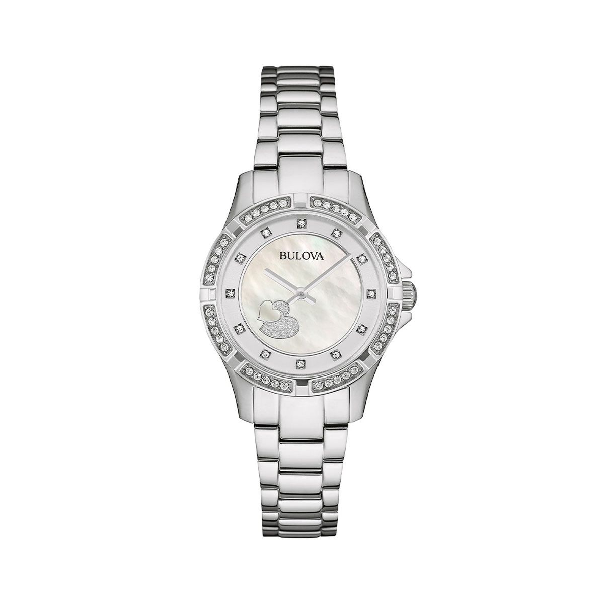 BULOVA - Reloj Bulova Mujer Crystal. Reloj Acero Inoxidable Plateado 96L226