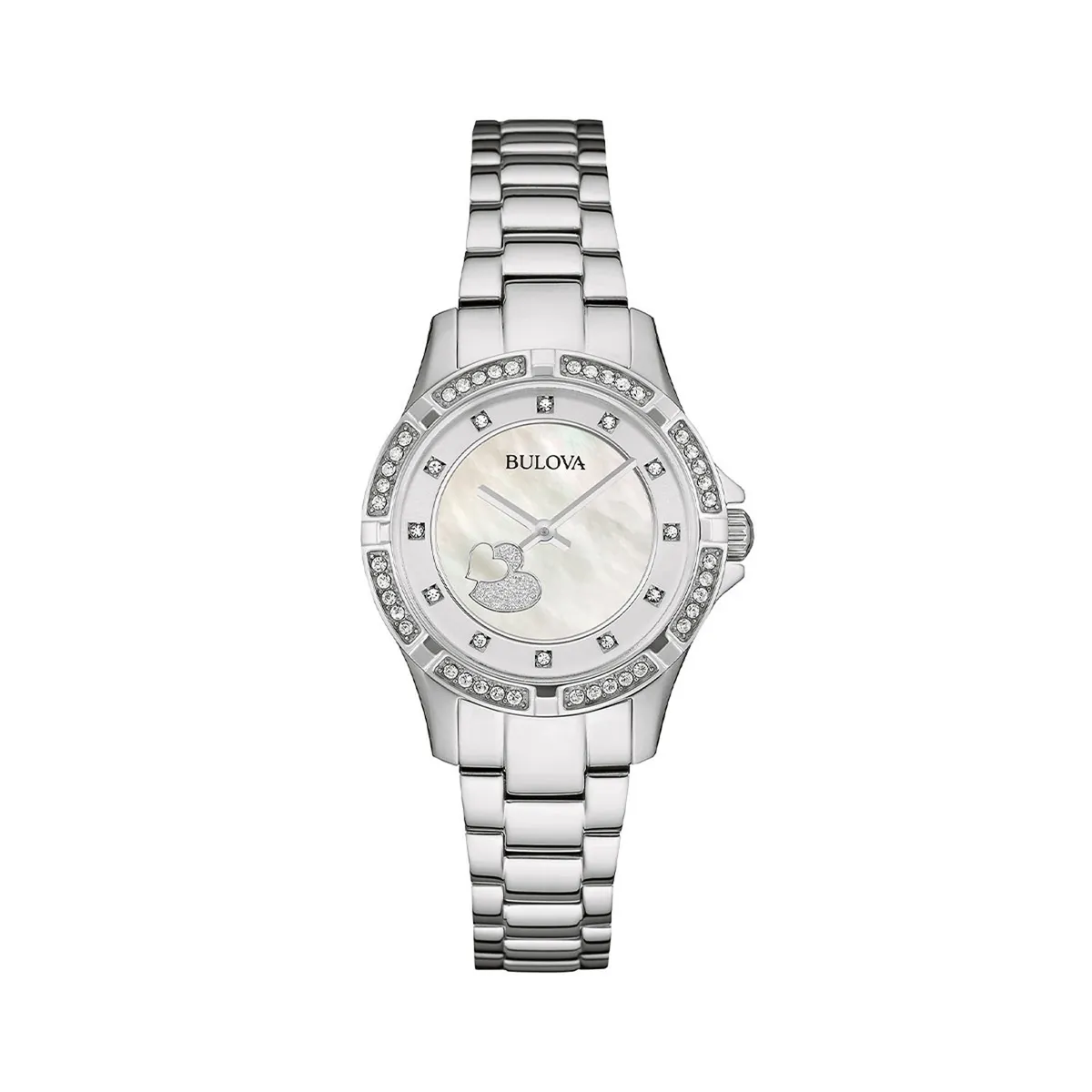 BULOVA - Reloj Bulova Mujer Crystal. Reloj Acero Inoxidable Plateado 96L226
